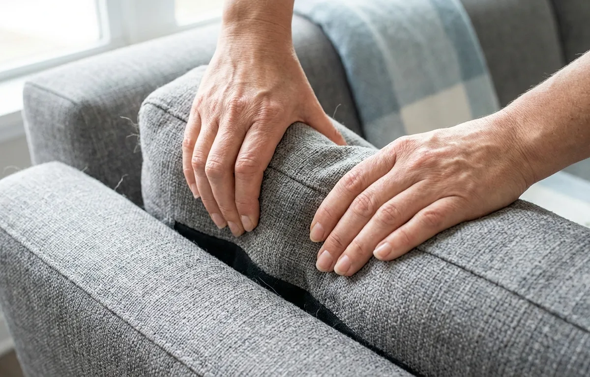 การค้นหาตามซอกโซฟาเพื่อหา AirPods ที่ทำหายและแบตหมด