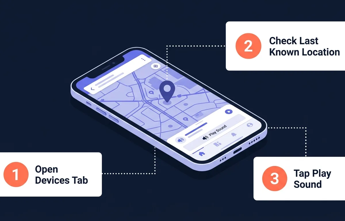 اینفوگرافیک نشان‌دهنده مراحل پیدا کردن کیس شارژ خالی